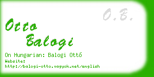 otto balogi business card